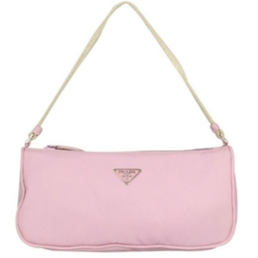 ❤️ Prada Rosa (Soft Pink) Vintage Tessuto Sport Baguette A320M1#72